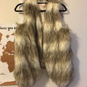 Faux fur vest
